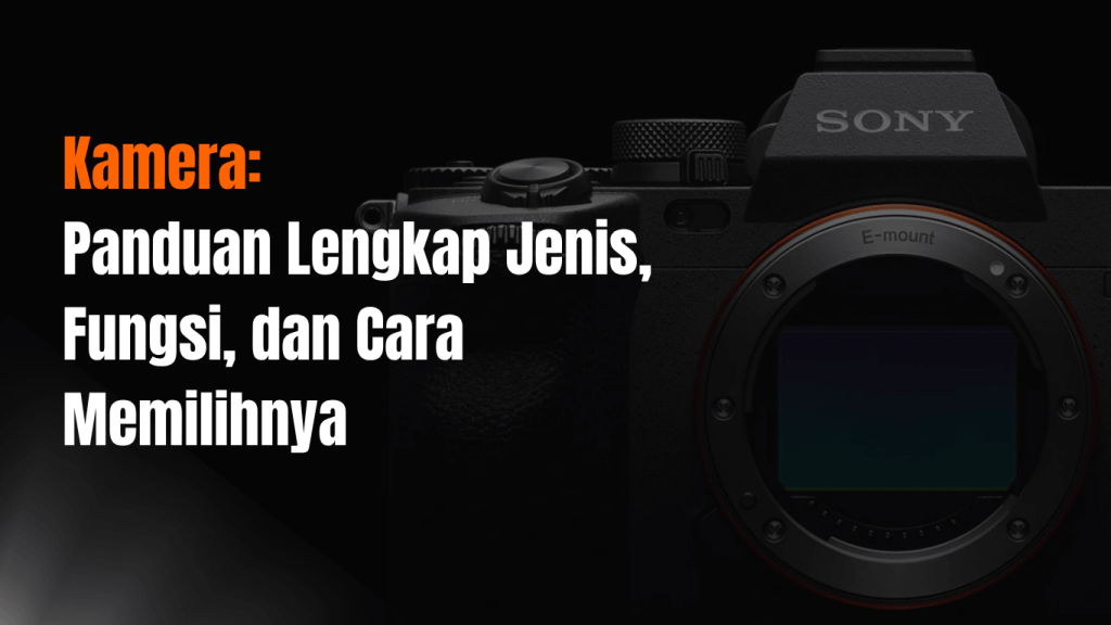 Foto kamera sony alpha7iv dengan background hitam