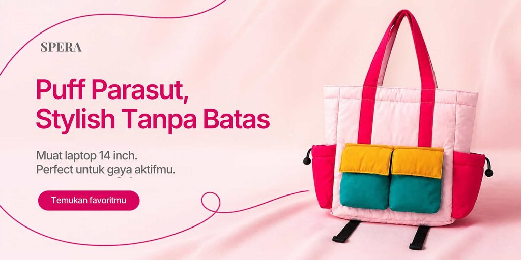 Tas Parasut Puff Stylish Muat Laptop 14 Inch
